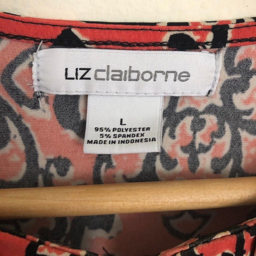Liz Claiborne | Orange Sleeveless Blouse - Picture 2 of 4